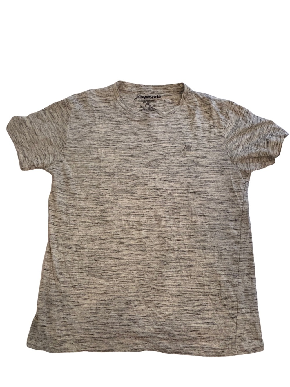 Aeropostale Men's Large Marled Gray Short Sleeve Crew Tee